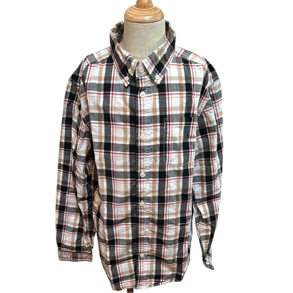 Dressed Up By Gymboree Plaid Button Down Long Sleeve Woven Shirt for Kids